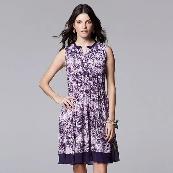 casual vera wang dresses Princess Vera Wang Navy Blue Black Cocktail Dress Casual Dress Size 7 16.5x31